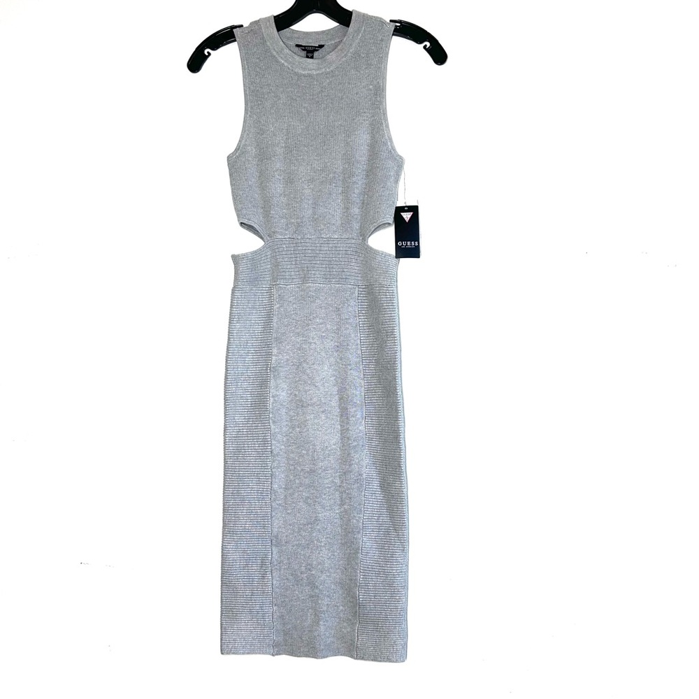Guess Grey Sleeveless Cutout Dress